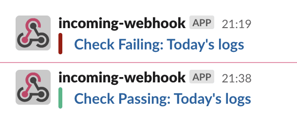 "Slack notification of check passing again"